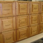 Red Oak File Drawer Unit