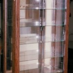 Solid Red Oak Curio With Glass