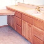 Square Raised Panel Doors Vanity With Makeup Area