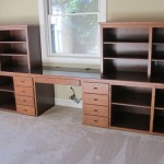 Manning Custom Red Oak Wall To Wall Desk