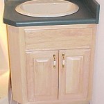 Red Oak Vanity With A Natural Varnish
