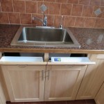 Custom Maple Sink Base With Flip Trays