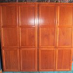 Red Oak Flat Panel Armoire