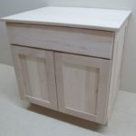 Printer Cabinet With Solid Butcher Block Top
