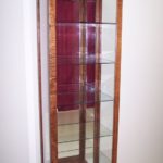 Tall Maple Curio Mirrored Back