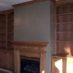 Custom Built In Red Oak Bookcases