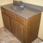 Square Raised Panel Oak Vanity