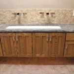 Solid Oak Flat Panel Vanity