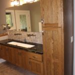 Custom Flat Panel Vanity & Linen Cabinet