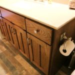 Solid Oak Flat Panel Vanity