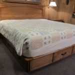 Custom Red Oak Solid Wood Bed